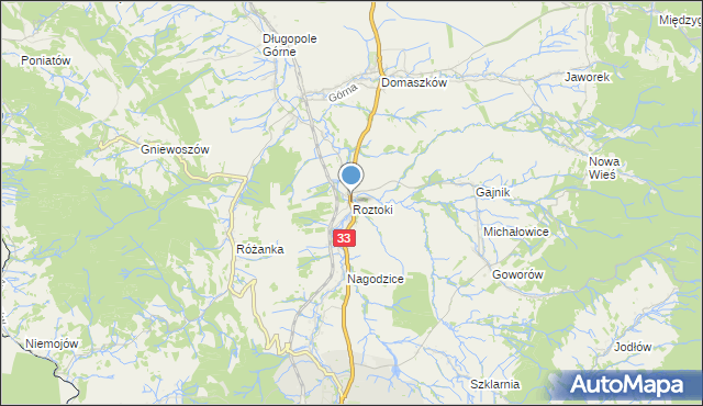 mapa Roztoki, Roztoki gmina Międzylesie na mapie Targeo