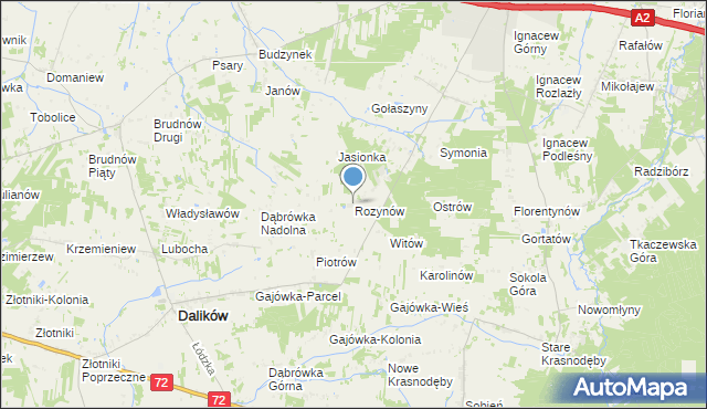 mapa Rozynów, Rozynów na mapie Targeo