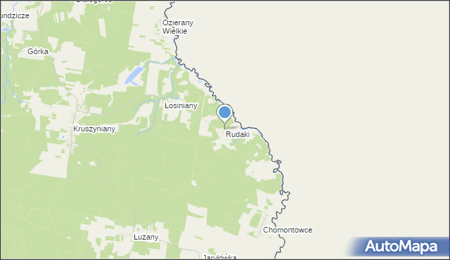 mapa Rudaki, Rudaki na mapie Targeo