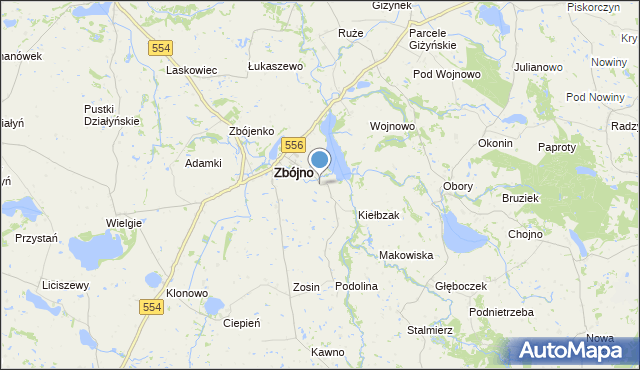 mapa Rudusk, Rudusk na mapie Targeo