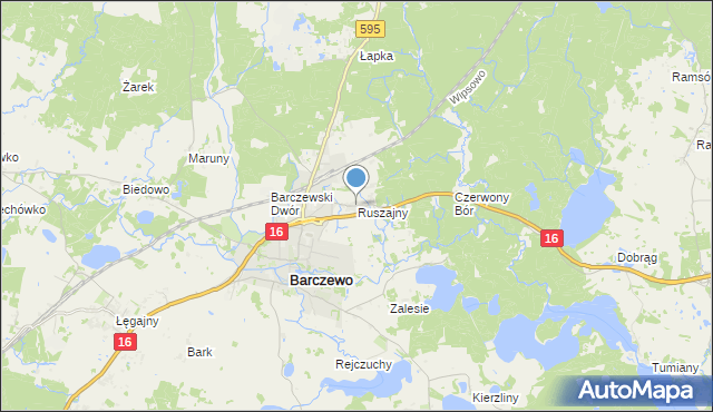 mapa Ruszajny, Ruszajny na mapie Targeo