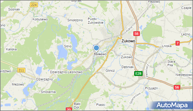 mapa Rutki, Rutki gmina Żukowo na mapie Targeo
