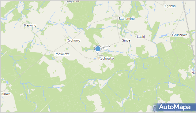 mapa Rychówko, Rychówko na mapie Targeo