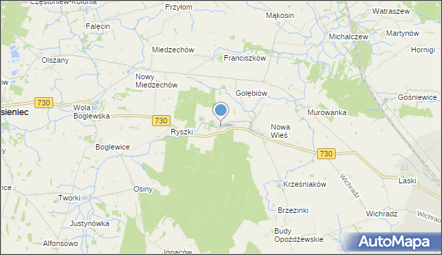 mapa Rytomoczydła, Rytomoczydła na mapie Targeo