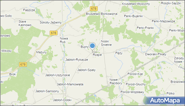 mapa Rzące, Rzące na mapie Targeo