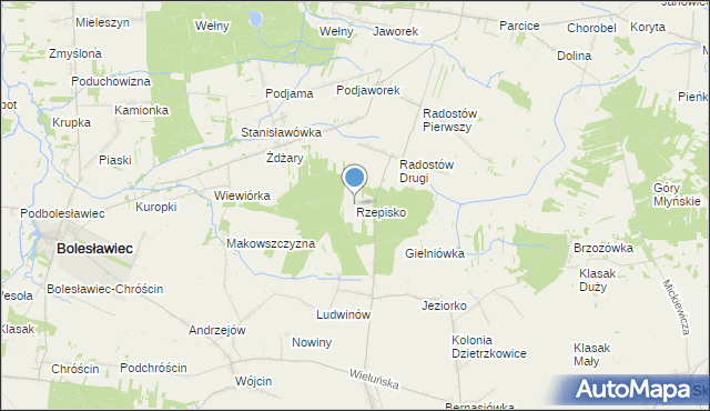 mapa Rzepisko, Rzepisko na mapie Targeo