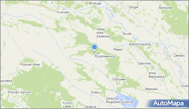 mapa Rzodkiewnica, Rzodkiewnica na mapie Targeo
