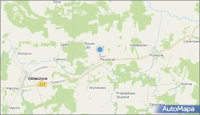 mapa Rzuszcze, Rzuszcze na mapie Targeo