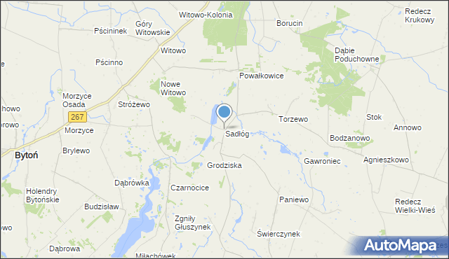 mapa Sadłóg, Sadłóg na mapie Targeo