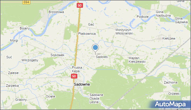 mapa Sadoleś, Sadoleś na mapie Targeo