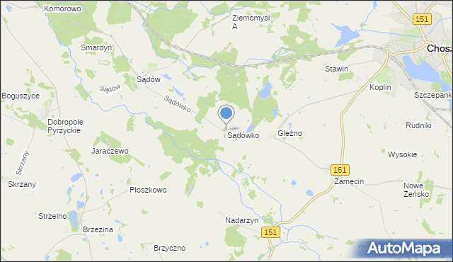 mapa Sądówko, Sądówko na mapie Targeo