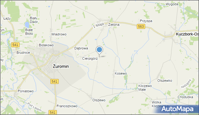 mapa Sadowo, Sadowo gmina Żuromin na mapie Targeo