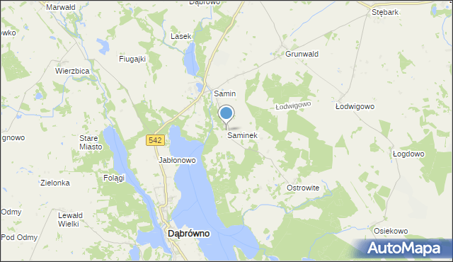 mapa Saminek, Saminek na mapie Targeo