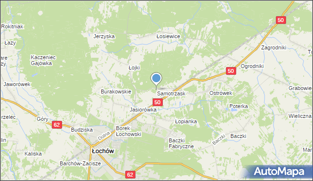 mapa Samotrzask, Samotrzask na mapie Targeo