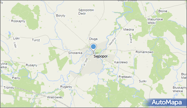 mapa Sępopol, Sępopol na mapie Targeo