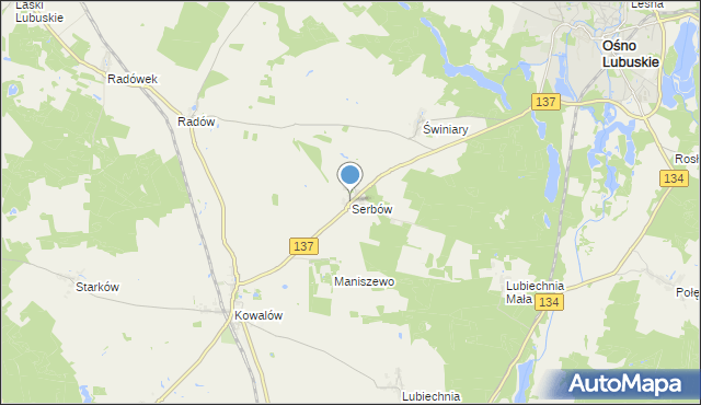 mapa Serbów, Serbów na mapie Targeo