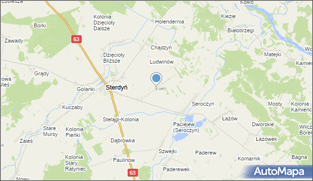 mapa Seroczyn-Kolonia, Seroczyn-Kolonia na mapie Targeo