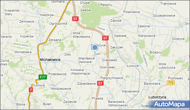 mapa Sieborowice, Sieborowice na mapie Targeo