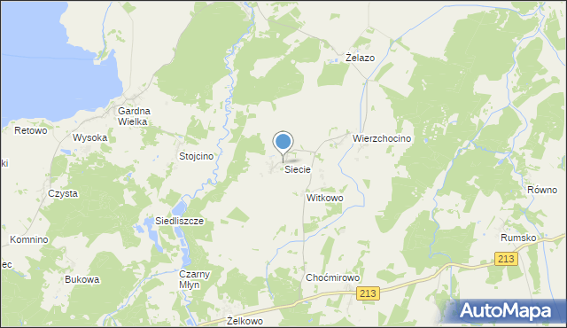 mapa Siecie, Siecie na mapie Targeo