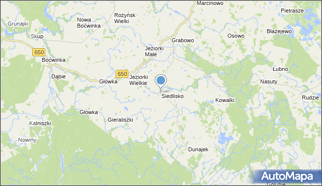 mapa Siedlisko, Siedlisko gmina Gołdap na mapie Targeo
