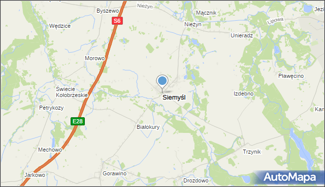 mapa Siemyśl, Siemyśl na mapie Targeo