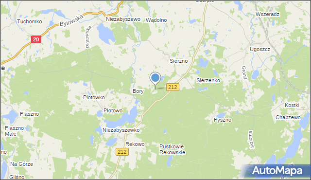 mapa Sierzno-Wybudowania, Sierzno-Wybudowania na mapie Targeo