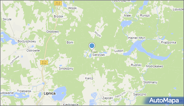 mapa Sierzywk, Sierzywk na mapie Targeo