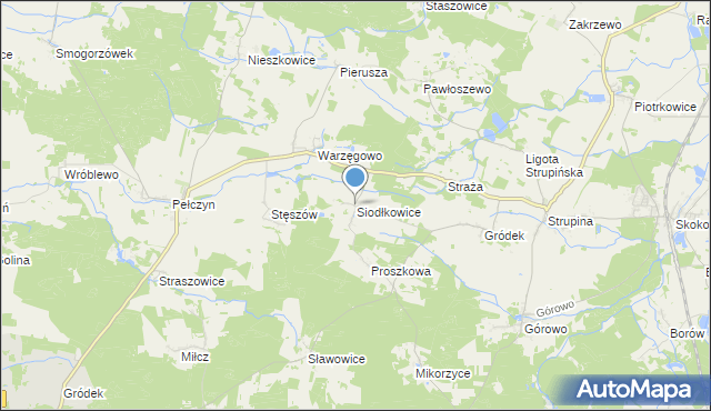 mapa Siodłkowice, Siodłkowice na mapie Targeo