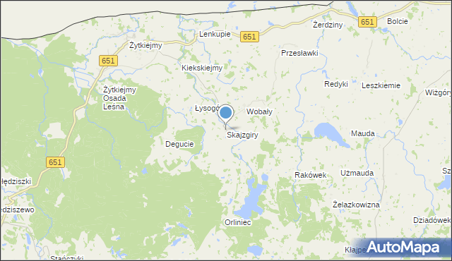 mapa Skajzgiry, Skajzgiry na mapie Targeo