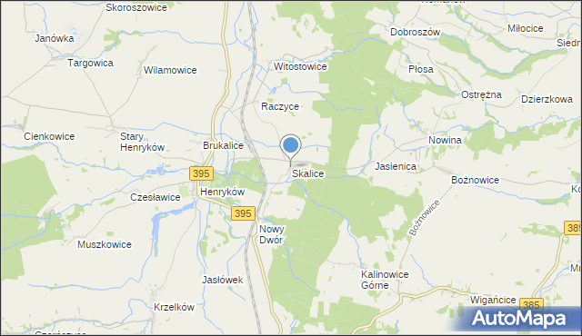 mapa Skalice, Skalice na mapie Targeo