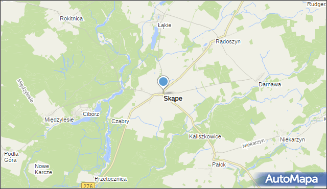 mapa Skąpe, Skąpe powiat świebodziński na mapie Targeo