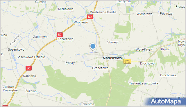 mapa Skarboszewo, Skarboszewo gmina Naruszewo na mapie Targeo