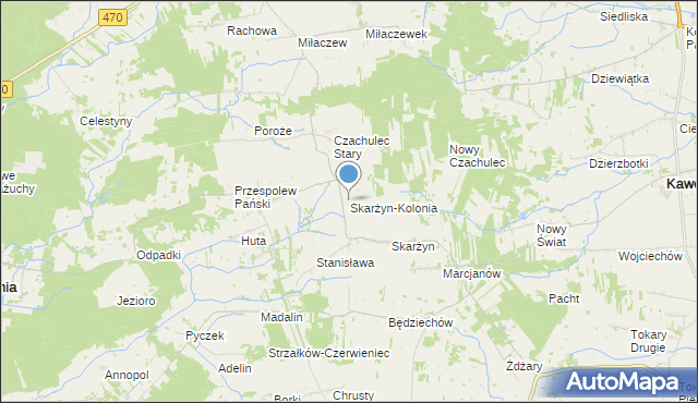 mapa Skarżyn-Kolonia, Skarżyn-Kolonia na mapie Targeo