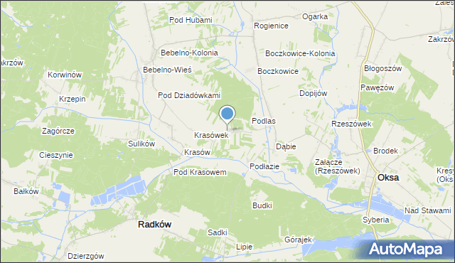 mapa Skociszewy, Skociszewy na mapie Targeo