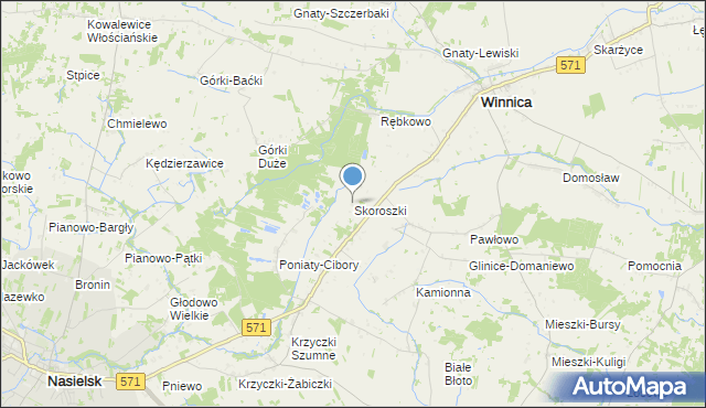 mapa Skoroszki, Skoroszki na mapie Targeo