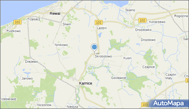 mapa Skrobotowo, Skrobotowo na mapie Targeo