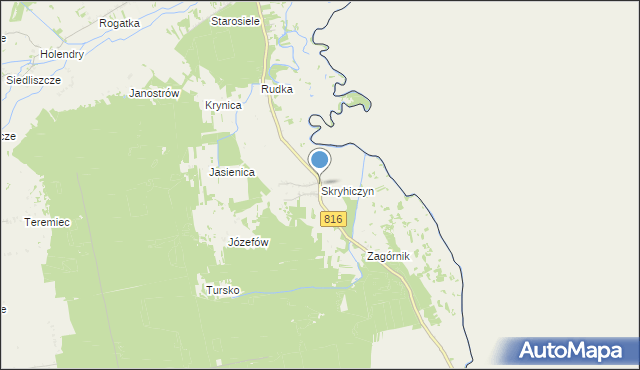 mapa Skryhiczyn, Skryhiczyn na mapie Targeo