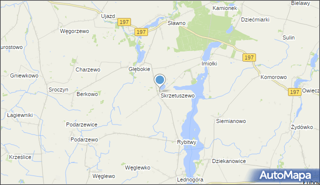 mapa Skrzetuszewo, Skrzetuszewo na mapie Targeo