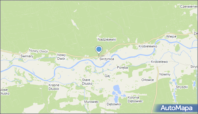 mapa Skrzynica, Skrzynica na mapie Targeo