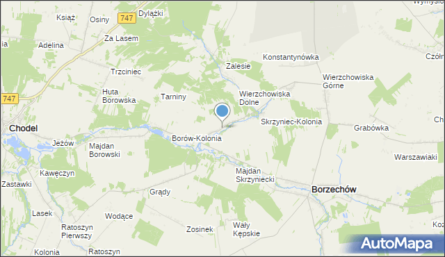 mapa Skrzyniec, Skrzyniec na mapie Targeo