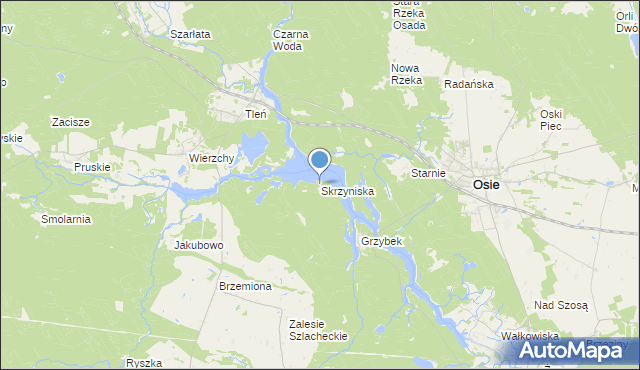 mapa Skrzyniska, Skrzyniska na mapie Targeo