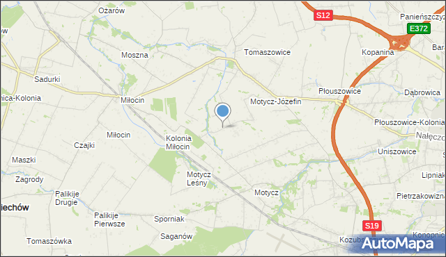 mapa Skubicha, Skubicha na mapie Targeo