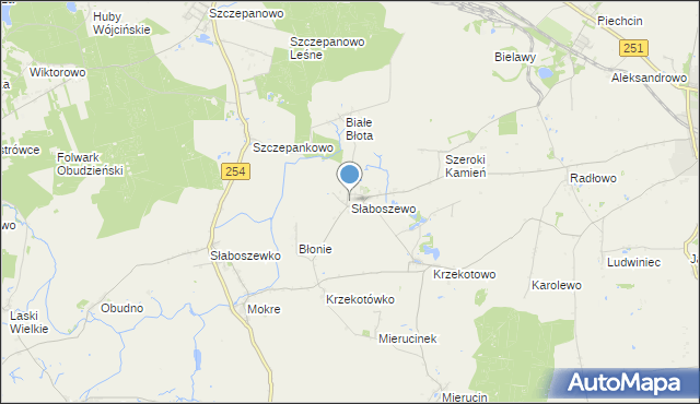 mapa Słaboszewo, Słaboszewo na mapie Targeo