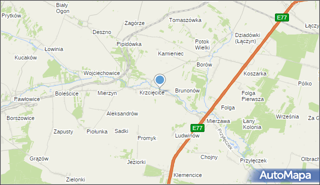 mapa Słaboszowice, Słaboszowice na mapie Targeo