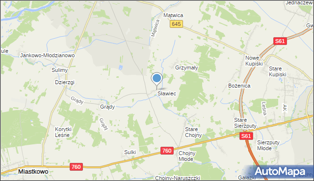 mapa Sławiec, Sławiec na mapie Targeo