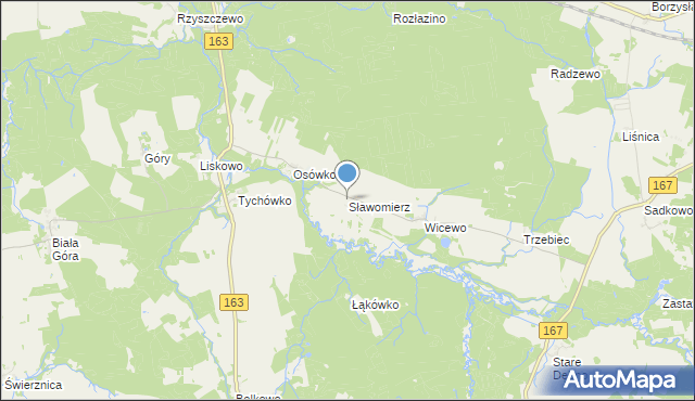 mapa Sławomierz, Sławomierz na mapie Targeo