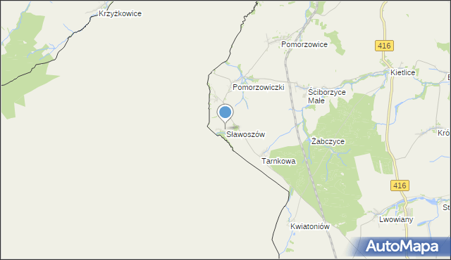 mapa Sławoszów, Sławoszów na mapie Targeo