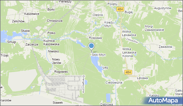 mapa Słok-Młyn, Słok-Młyn na mapie Targeo