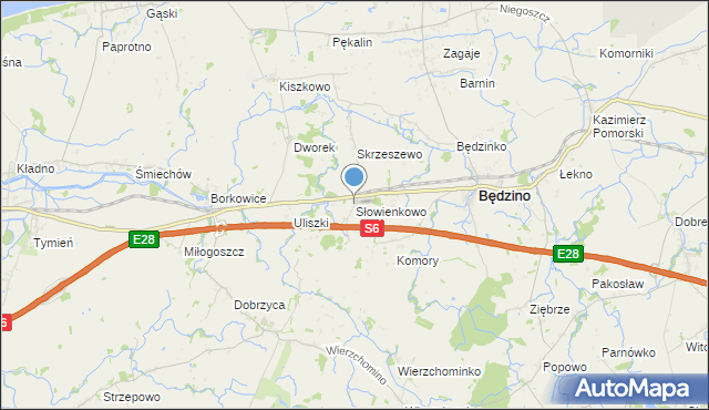 mapa Słowienkowo, Słowienkowo na mapie Targeo