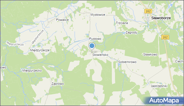 mapa Słowieńsko, Słowieńsko na mapie Targeo